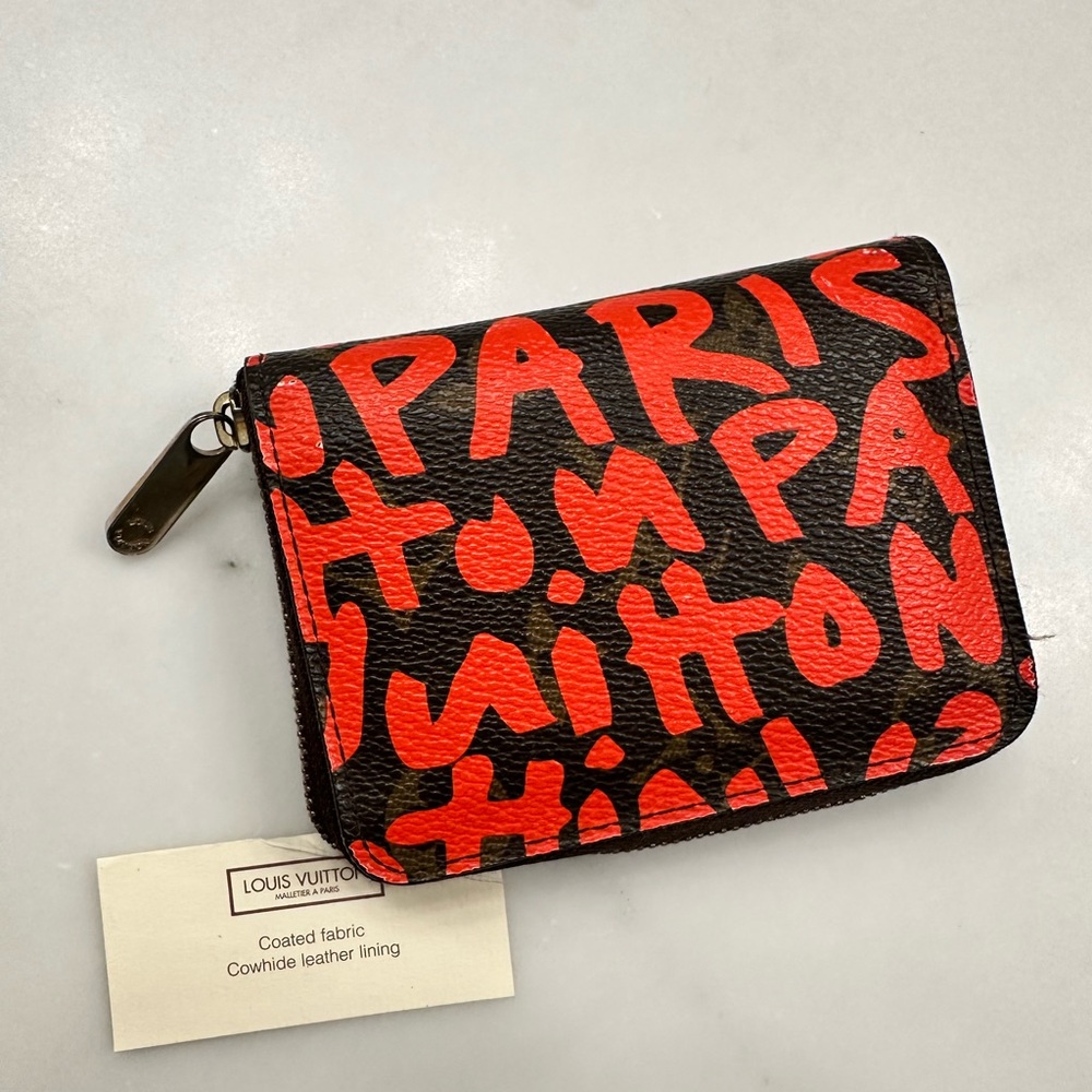 Authentic Louis Vuitton (Stephen Sprouse) coin/card purse/wallet Brown/Orange